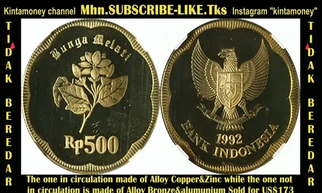 Koin Kuno Rp500 Melati Jenis Ini, Harganya Rp2,4 juta per Keping, Jual di Sini