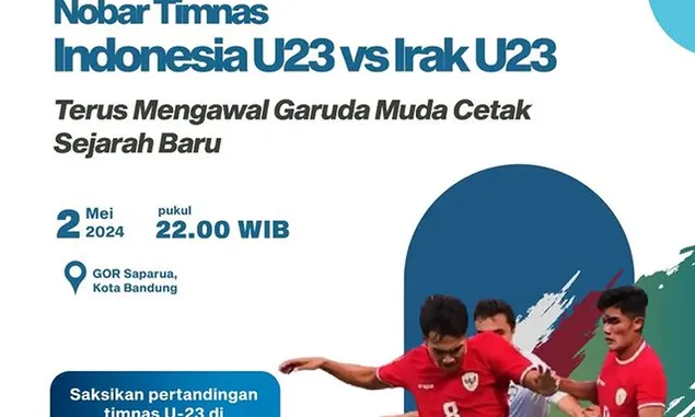 Pemprov Jabar Gelar Nobar Timnas Indonesia vs Irak di Bandung Malam ini