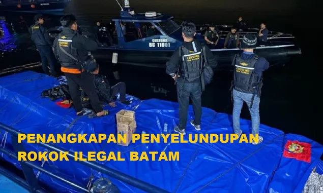 Penyelundupan 184.000 Batang Rokok Ilegal di Batam Digagalkan, 7 ABK dan Kapal Diamankan