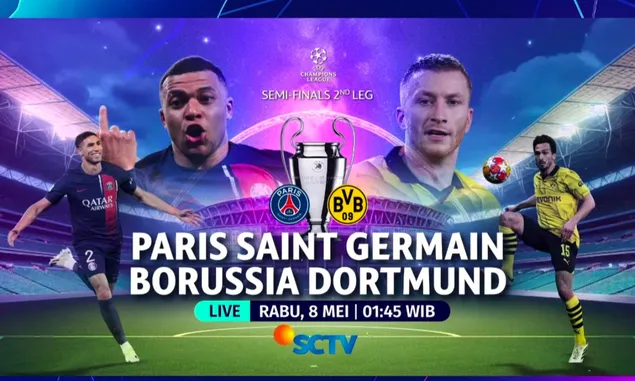 Jadwal Acara SCTV Hari Ini Rabu 7 Mei 2024: Ada Liga Champions PSG vs Dortmund, Bidadari Surgamu, Hidayah Cint
