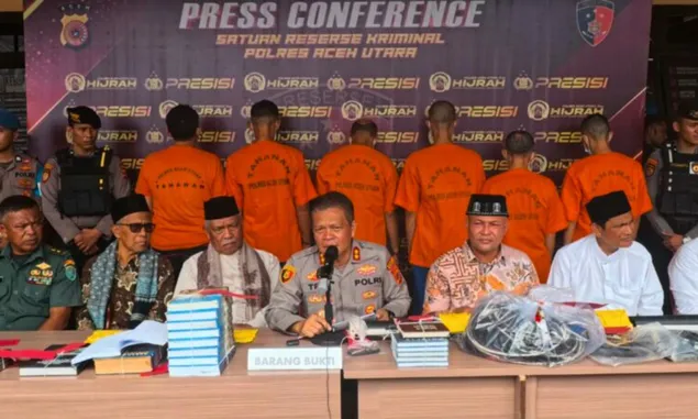 Polres Aceh Utara Tangkap Enam Anggota Kelompok Millah Abraham, Penyebar Ajaran Menyimpang?