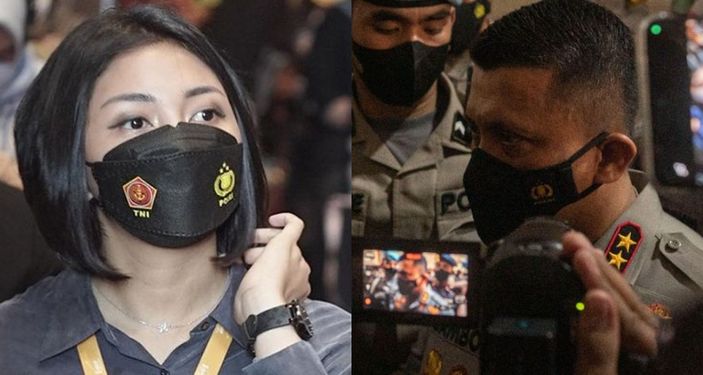 Kolase foto AKP Rita Yuliana dengan Irjen Pol Ferdy Sambo