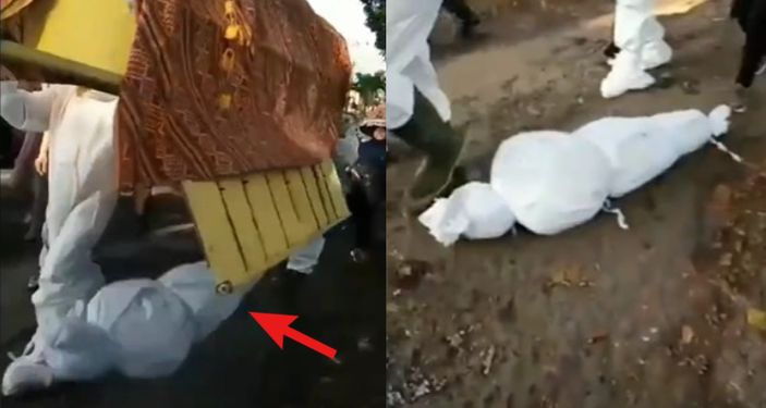 Viral di Sukabumi Pocong Jatuh dari Keranda, Teriakan Histeris Buat Suasana Mencekam