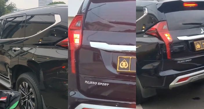 Viral Video Pengendara Mobil Plat Dinas Polisi Bunyikan Sirene, Terobos Jalan padahal Macet