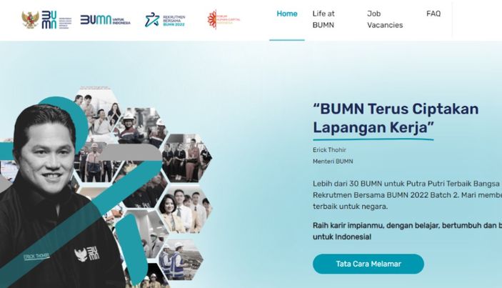 Syarat dan Pendaftaran Rekrutmen Bersama BUMN 2022 Batch 2