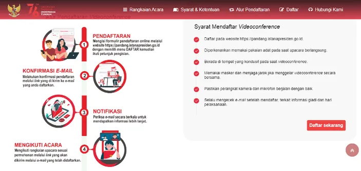 Ayo Ikut Upacara Virtual HUT RI Ke-76 Di Istana Negara, Segera Daftar ...