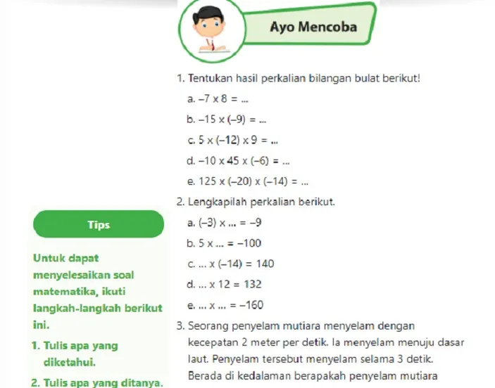 Kunci Jawaban Matematika Terbaru Kelas 6 Sd Halaman 42 Nomor 1 Sampai 5 Ayo Mencoba Ringtimes 3180