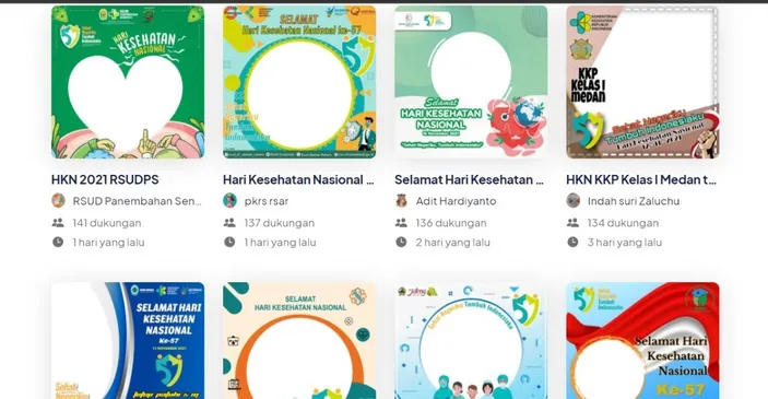 Link Download Twibbon Hari Kesehatan Nasional Ke 57 2021 Serta Cara ...