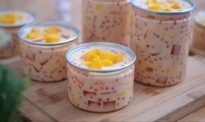 Resep Dessert Drink Jar Mango Sago Segernya Cocok Untuk Takjil Buka