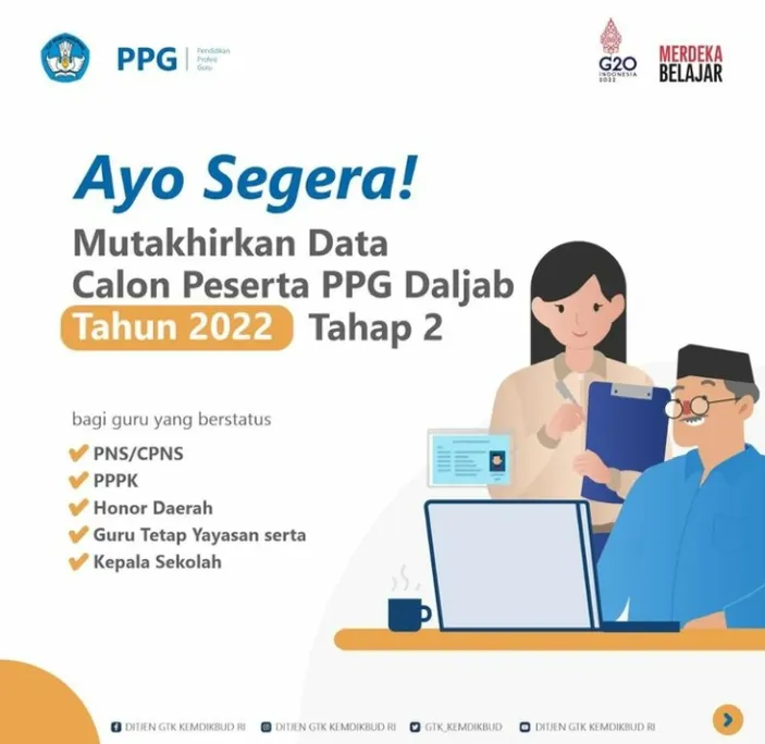 Cara Pemutakhiran Data Calon Peserta PPG Dalam Jabatan Tahun 2022 Tahap ...