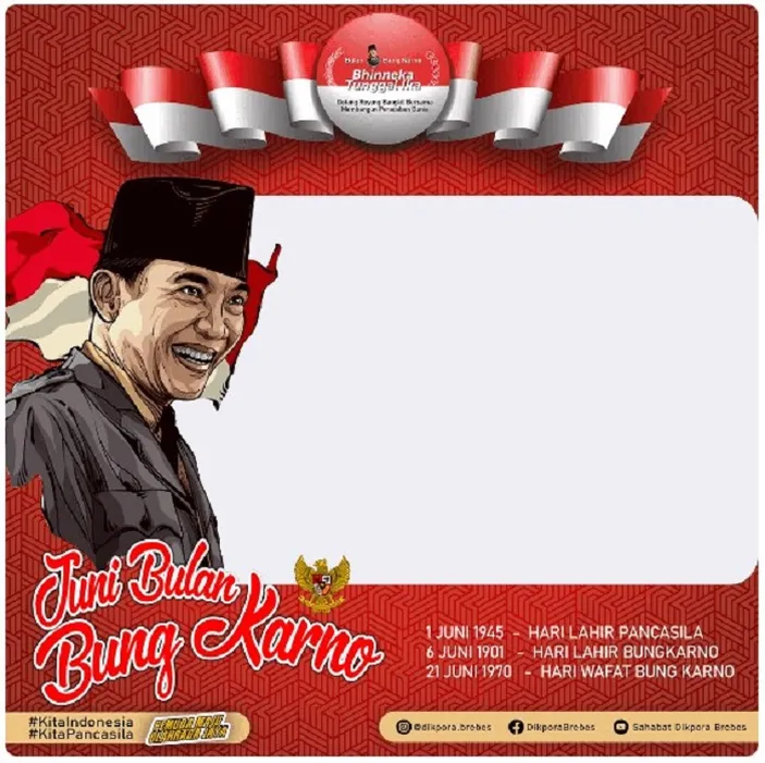 10 Link Twibbon Hari Lahir Soekarno 6 Juni 2022 Desain Terbaru Dan