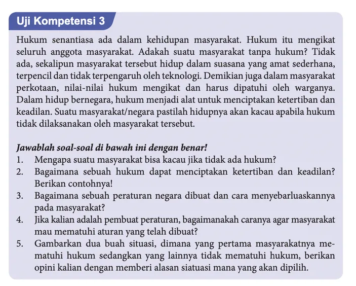 Kunci Jawaban PKN Kelas 8 Halaman 73 Uji Kompetensi 3, Memaknai ...