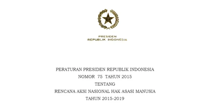 Isi Perpres 75 2015 Tentang Rencana Aksi Nasional Hak Asasi Manusia ...