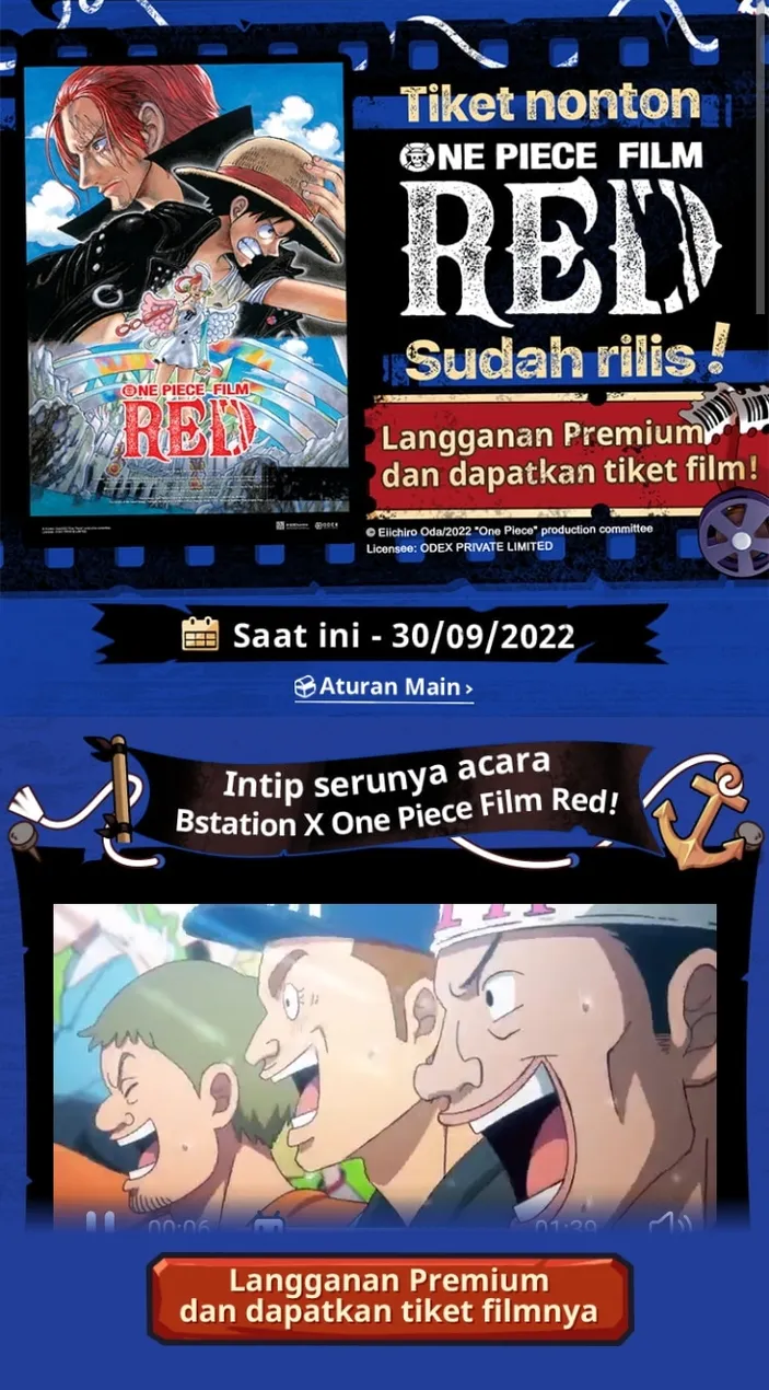 Mau Nonton One Piece Red 2022 Tanpa Ke Bioskop Berikut Cara Dapatkan Tiket Premium Limited 7450