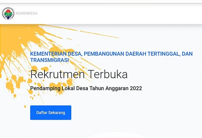 Link Pendaftaran Rekrutmen Pendamping Desa 2022: Jadwal, Syarat Dan ...