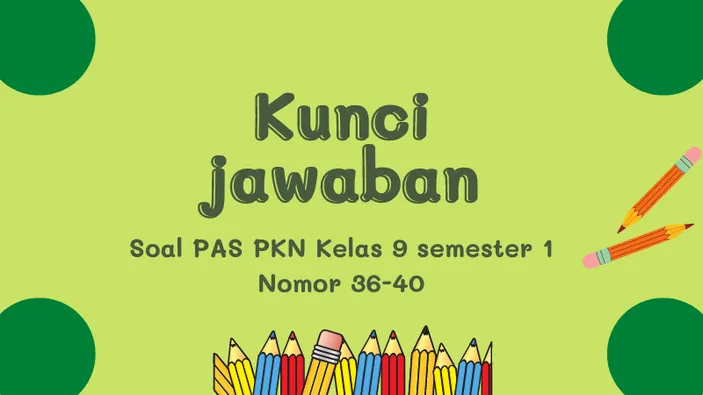 Soal PAS/UAS PKN Kelas 9 Semester 1 Beserta Jawabannya Nomor 36 Sampai ...