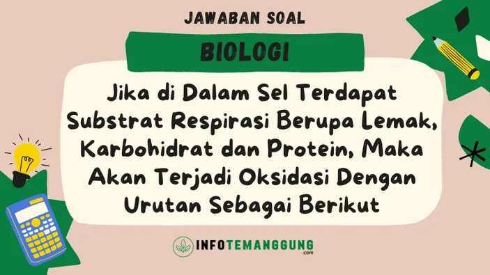 Jawaban Soal Biologi Kelas 12 Jika Di Dalam Sel Terdapat Substrat