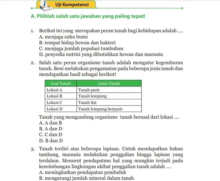 Kunci Jawaban IPA Kelas 9 Halaman 196 197 198 199 200 Uji Kompetensi A ...