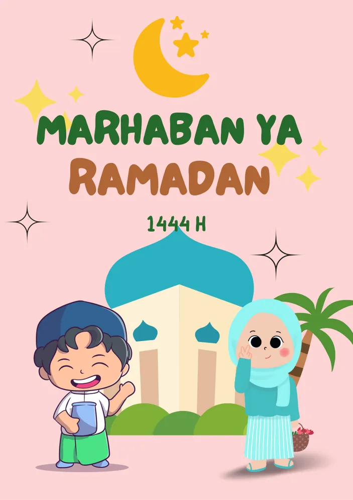 Link Download Poster Menyambut Ramadhan 2024 untuk Anak SD Menarik