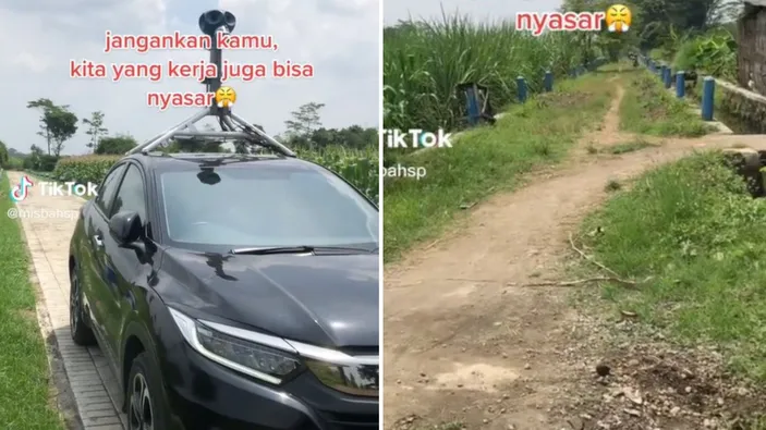 Viral Momen Kocak Mobil Pekerja Google Maps Tersasar, Netizen: Mereka saja Nyasar Apalagi Kita