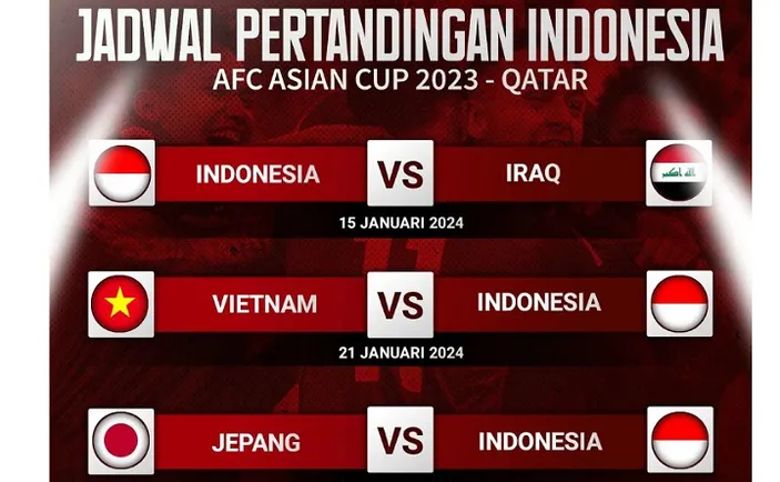 Ini Jadwal Dan Tanggal Pertandingan Piala Asia 2023 Berikut Hasil Drawing Timnas Indonesia Di 6095