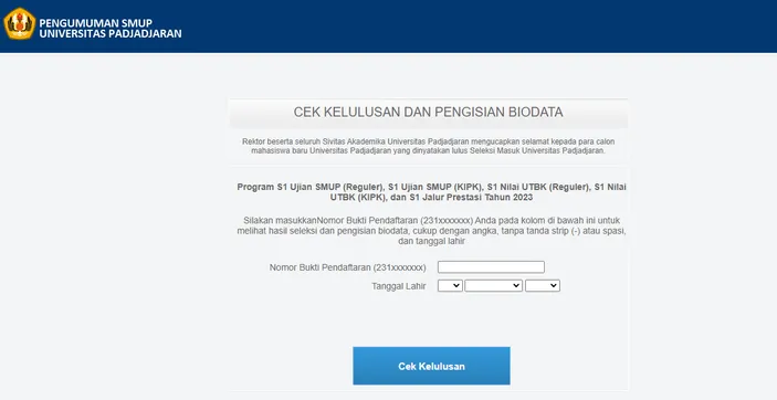 Cara Cek Pengumuman SMUP Unpad 2023 Jalur Prestasi Dan Mandiri