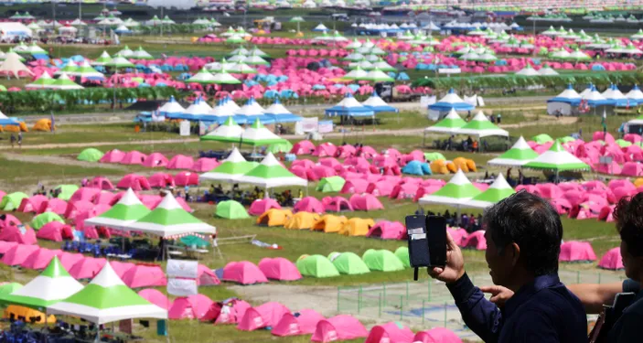 Peserta Jambore Dunia Korea Selatan Dihantui Topan Khanun, Sekjen Pramuka Dunia Kewalahan