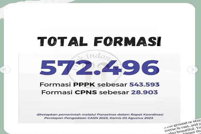 CEK Syarat Pendaftaran PPPK 2023 Untuk Umum Lengkap Formasi, Dokumen ...