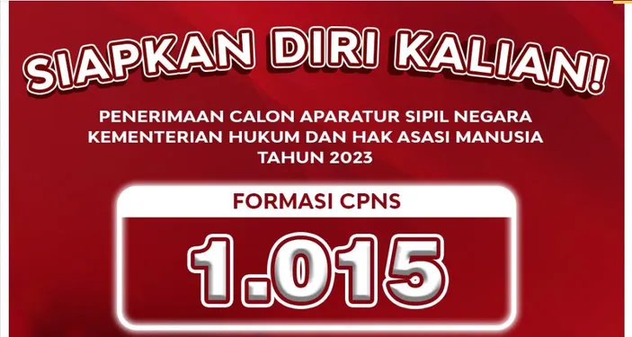 Pendaftaran CPNS PPPK Kemenkumham 2023 Dibuka Untuk 2.578 Formasi, Ini ...