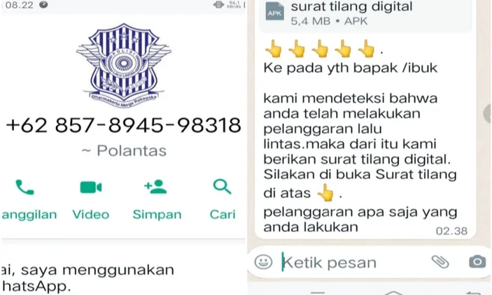 Waspada Penipuan Berkedok Surat Tilang Digital Lewat Pesan WhatsApp ...