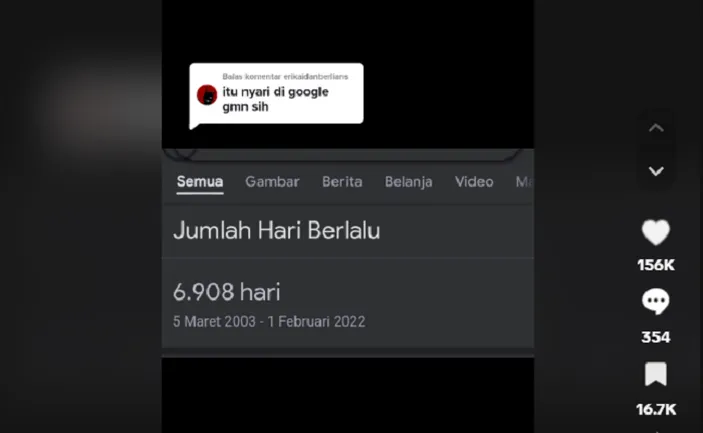 Tinggal Upload Di Tiktok Cara Menghitung Jumlah Hari Berlalu Trend Day Since Di Tiktok Pahami 5877