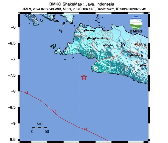 Gempa Terkini 2 Menit Yang Lalu Guncang Bayah Banten M5 9 Dirasakan