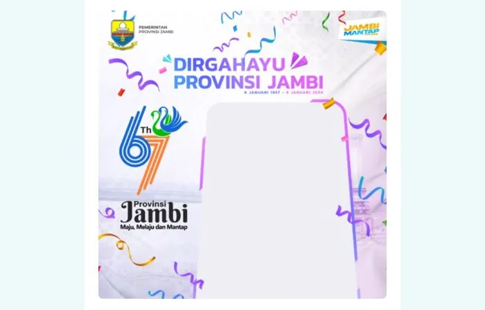 Download Twibbon HUT Ke-67 Provinsi Jambi, Rayakan Momen Hari Jadi ...