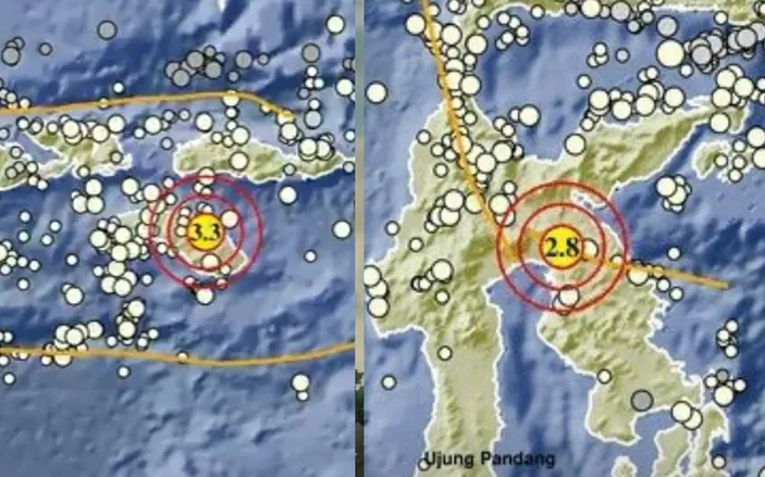 Lokasi dan skala kekuatan gempa bumi 19 Desember 2024