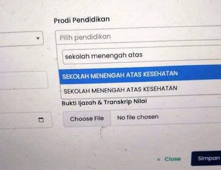 Pilihan SMA Hilang dari Kolom Pendidikan Pemutakhiran Data Mandiri (PDM