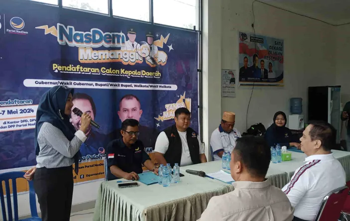 Hari Pertama Pendaftaran Enam Bakal Calon Kepala Daerah Mendaftar Di Nasdem Belitung Betare