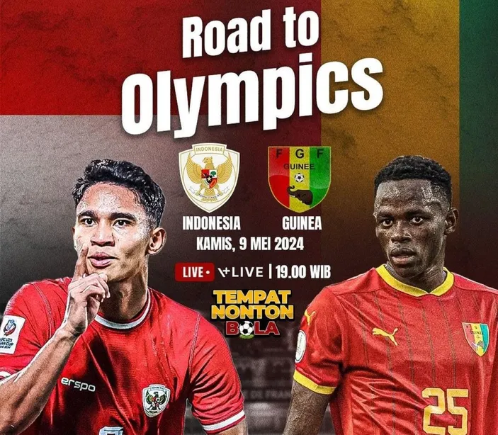 Link Live Streaming Indonesia U23 vs Guinea Playoff Olimpiade Paris