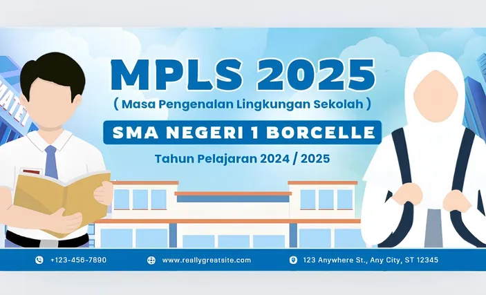 Contoh Spanduk MPLS SD, SMP, SMA, SMK 2024 dan Link Download Banner ...