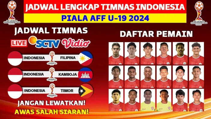 Jadwal Lengkap Timnas Indonesia U-19 Di Piala AFF U-19 2024 - Harian Lingga