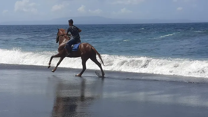 Sensasi Menunggang Kuda Di Pantai Sire