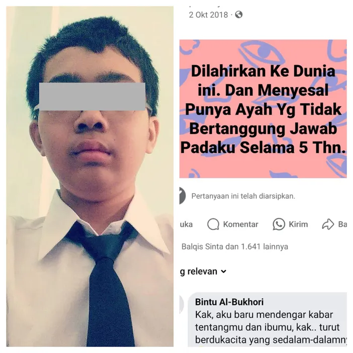 Miris, Unggahan Facebook Elia Imanuel Putra, Ibu dan Anak yang ...