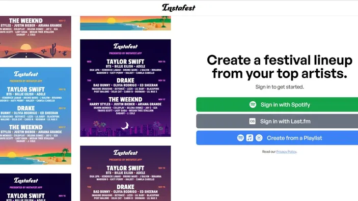 Gampang Begini Cara Buat Poster Festival Musik Instafest Dari Spotify