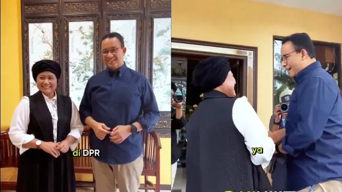 Anies Baswedan pamer kedekatan dengan Cagub Jawa Timur Luluk Nur Hamidah.