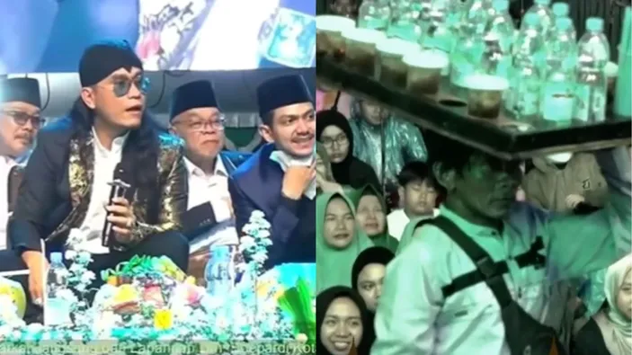 Clara Shinta melakukan panggilan video bersama istri dan anak Sunhaji, penjual es teh yang diolok-olok oleh Gus Miftah.*