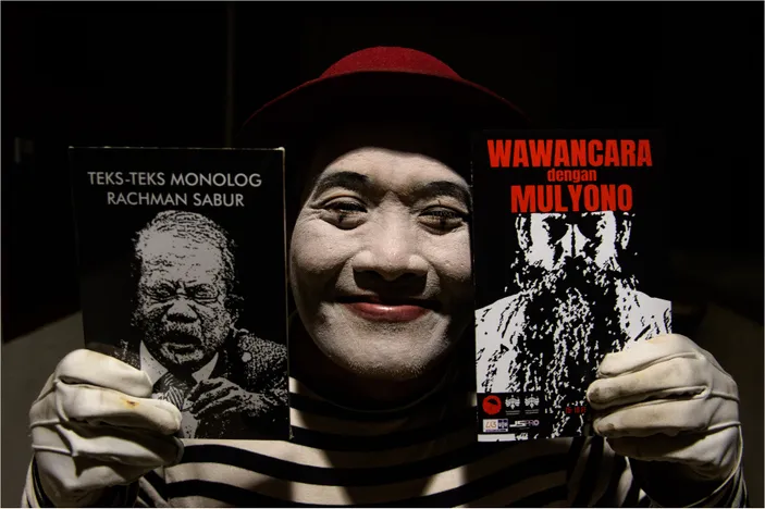 Naskah teater Wawancara dengan Mulyono, pementasannya batal digelar, ini kronologi versi ISBI Bandung. ANTARA FOTO/Novrian Arbi/nym