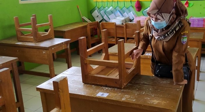 Ilustrasi menyambut sekolah tatap muka.