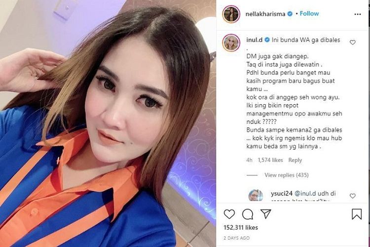 Nella Kharisma Kena Teguran Hingga Dicolek Lewat Instagram Inul Daratista Kayak Orang Ngemis Pikiran Rakyat Pangandaran