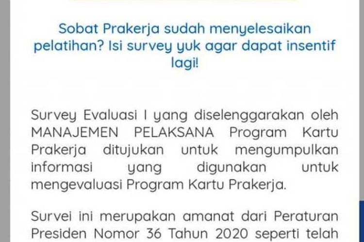 Insentif Survei Prakerja Sudah Keluar Cek Dashboard Masing Masing Portal Sulut