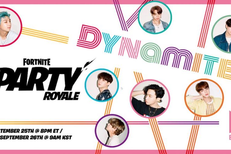 Fortnite x BTS, Dynamite Music Video Shows on Fortnite Party Royale