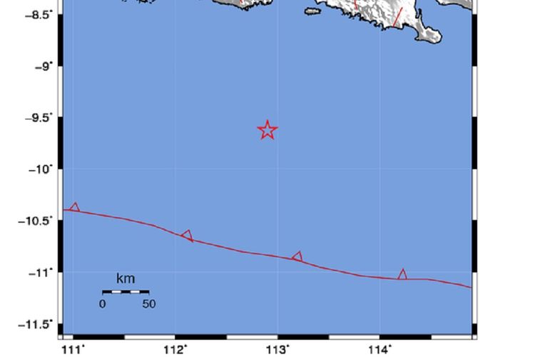 Malam Ini, Sekitaran Tenggara Malang dan Selatan Pulau ...